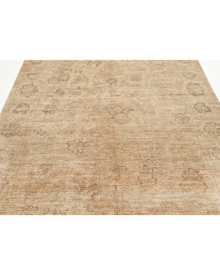 Ziegler 6' 6" X 9' 3" Hand Knotted Wool Rug 6' 6" X 9' 3" (198 X 282) / Brown / Wool