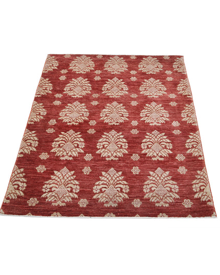 Ziegler 3' 2" X 4' 0" Hand Knotted Wool Rug 3' 2" X 4' 0" (97 X 122) / Red / Wool