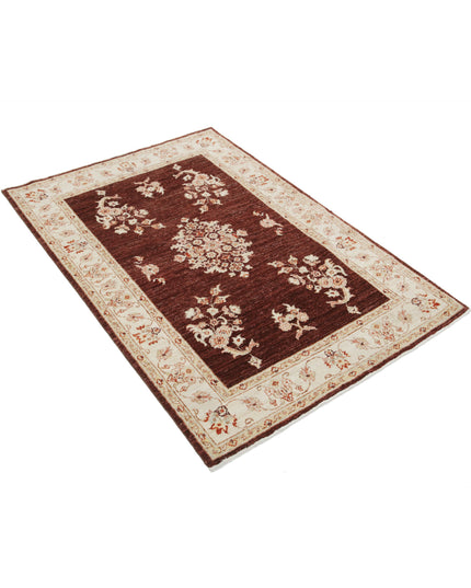 Ziegler 3' 5" X 4' 11" Hand Knotted Wool Rug 3' 5" X 4' 11" (104 X 150) / Brown / Wool