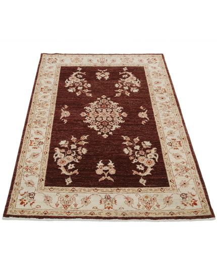 Ziegler 3' 5" X 4' 11" Hand Knotted Wool Rug 3' 5" X 4' 11" (104 X 150) / Brown / Wool