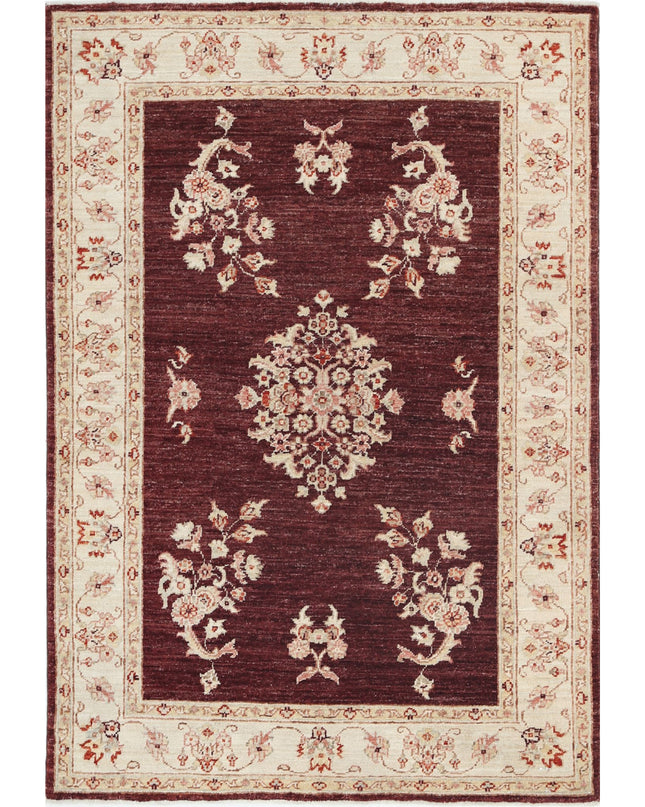 Ziegler 3' 5" X 4' 11" Hand Knotted Wool Rug 3' 5" X 4' 11" (104 X 150) / Brown / Wool