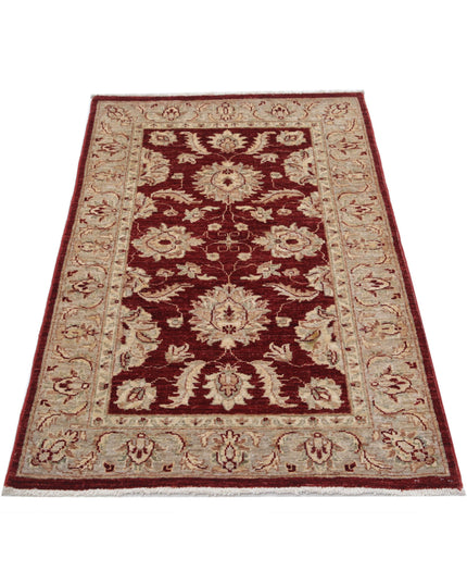 Ziegler 3' 0" X 4' 7" Hand Knotted Wool Rug 3' 0" X 4' 7" (91 X 140) / Red / Wool