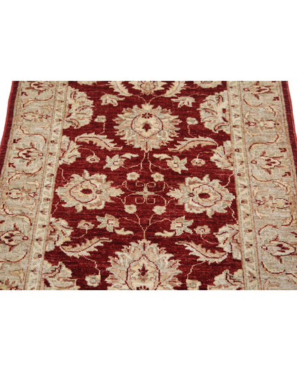 Ziegler 3' 0" X 4' 7" Hand Knotted Wool Rug 3' 0" X 4' 7" (91 X 140) / Red / Wool