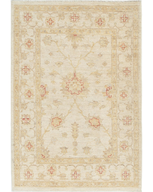 Ziegler 2' 8" X 3' 11" Hand Knotted Wool Rug 2' 8" X 3' 11" (81 X 119) / Ivory / Wool