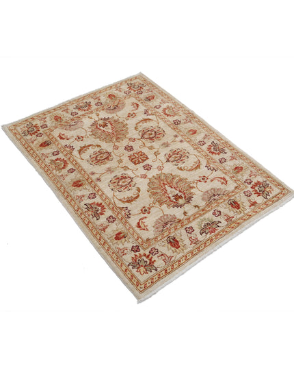 Ziegler 2' 10" X 3' 10" Hand Knotted Wool Rug 2' 10" X 3' 10" (86 X 117) / Ivory / Wool