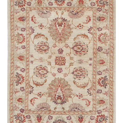 Ziegler 2' 10" X 3' 10" Hand Knotted Wool Rug 2' 10" X 3' 10" (86 X 117) / Ivory / Wool