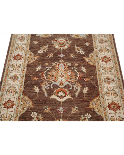 Ziegler 2' 10" X 4' 9" Hand Knotted Wool Rug 2' 10" X 4' 9" (86 X 145) / Brown / Wool