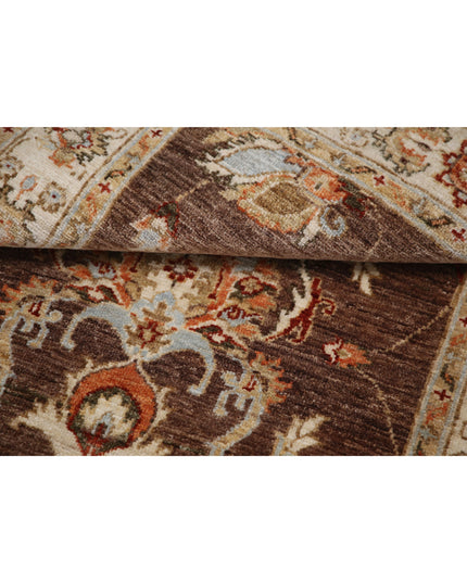Ziegler 2' 10" X 4' 9" Hand Knotted Wool Rug 2' 10" X 4' 9" (86 X 145) / Brown / Wool