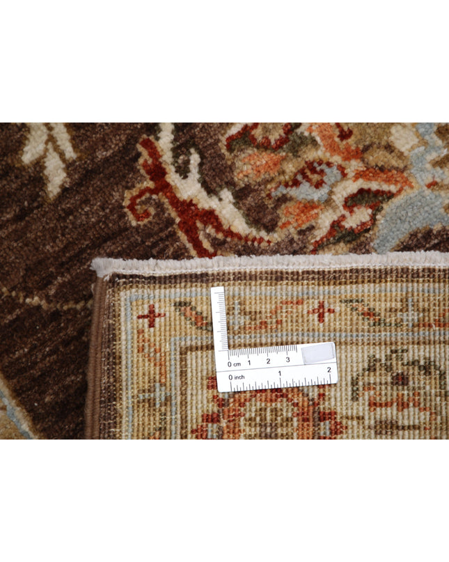 Ziegler 2' 10" X 4' 9" Hand Knotted Wool Rug 2' 10" X 4' 9" (86 X 145) / Brown / Wool