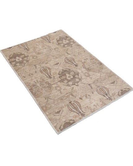 Ziegler 2' 8" X 3' 10" Hand Knotted Wool Rug 2' 8" X 3' 10" (81 X 117) / Brown / Wool