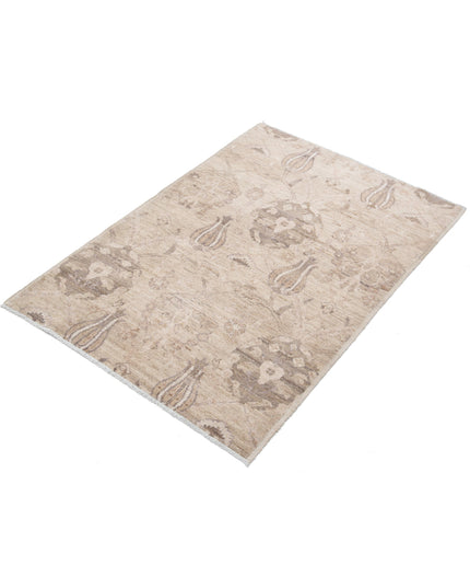 Ziegler 2' 8" X 3' 10" Hand Knotted Wool Rug 2' 8" X 3' 10" (81 X 117) / Brown / Wool