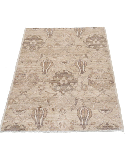 Ziegler 2' 8" X 3' 10" Hand Knotted Wool Rug 2' 8" X 3' 10" (81 X 117) / Brown / Wool