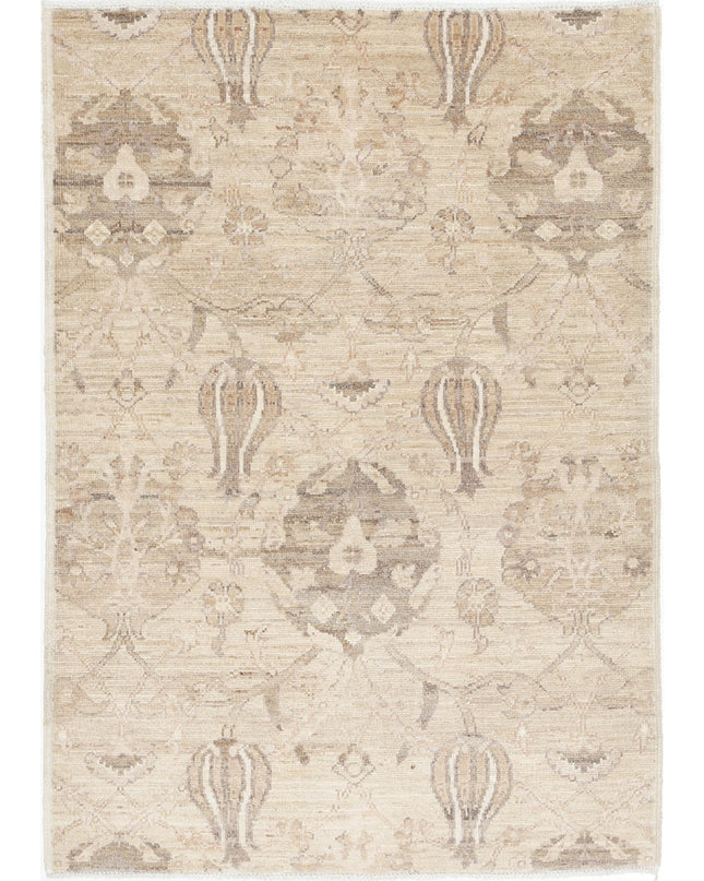 Ziegler 2' 8" X 3' 10" Hand Knotted Wool Rug 2' 8" X 3' 10" (81 X 117) / Brown / Wool