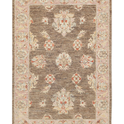 Ziegler 2' 7" X 3' 9" Hand Knotted Wool Rug 2' 7" X 3' 9" (79 X 114) / Brown / Wool