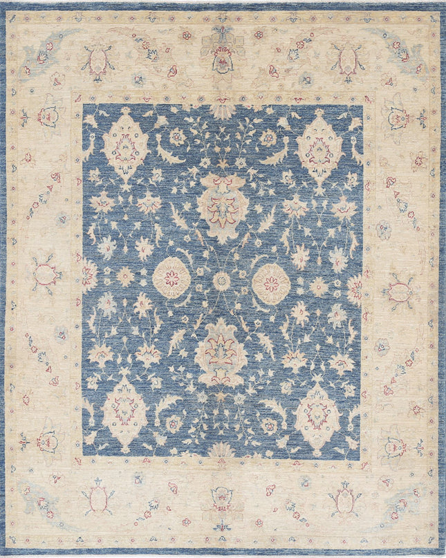 Ziegler 5' 10" X 7' 3" Hand Knotted Wool Rug 5' 10" X 7' 3" (178 X 221) / Blue / Wool