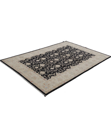 Ziegler 5' 6" X 8' 0" Hand Knotted Wool Rug 5' 6" X 8' 0" (168 X 244) / Black / Wool