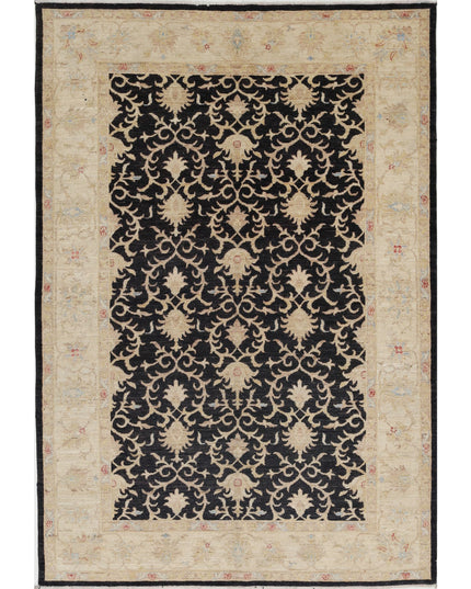 Ziegler 5' 6" X 8' 0" Hand Knotted Wool Rug 5' 6" X 8' 0" (168 X 244) / Black / Wool