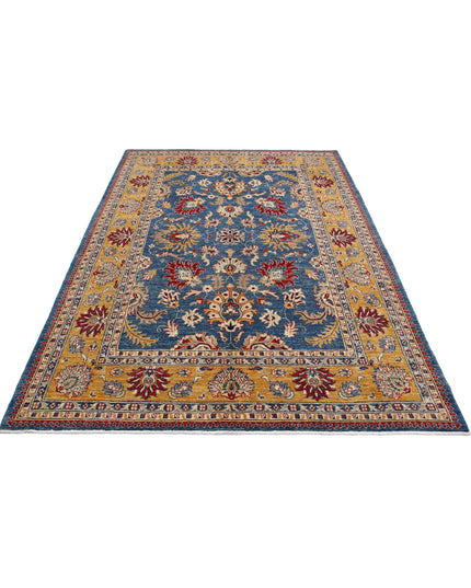 Ziegler 5' 8" X 7' 9" Hand Knotted Wool Rug 5' 8" X 7' 9" (173 X 236) / Blue / Wool
