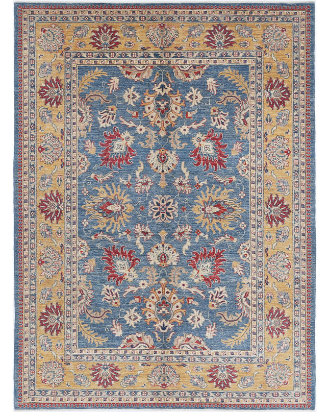 Ziegler 5' 8" X 7' 9" Hand Knotted Wool Rug 5' 8" X 7' 9" (173 X 236) / Blue / Wool