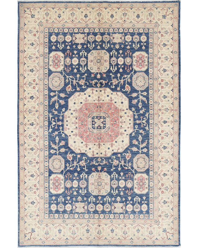 Ziegler 5' 5" X 8' 5" Hand Knotted Wool Rug 5' 5" X 8' 5" (165 X 257) / Blue / Wool