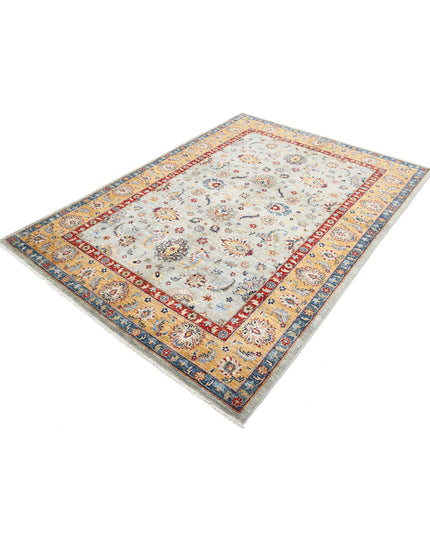 Ziegler 5' 6" X 7' 9" Hand Knotted Wool Rug 5' 6" X 7' 9" (168 X 236) / Grey / Wool