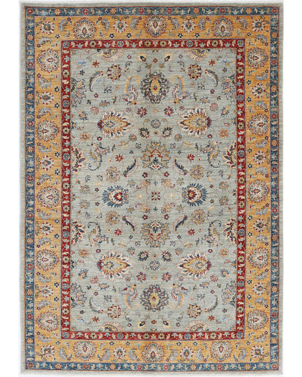 Ziegler 5' 6" X 7' 9" Hand Knotted Wool Rug 5' 6" X 7' 9" (168 X 236) / Grey / Wool