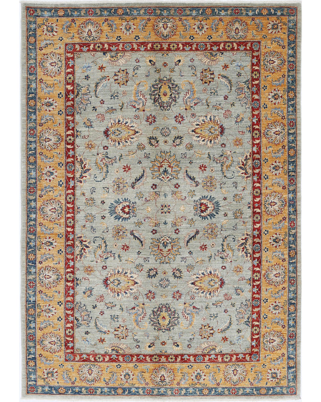 Ziegler 5' 6" X 7' 9" Hand Knotted Wool Rug 5' 6" X 7' 9" (168 X 236) / Grey / Wool