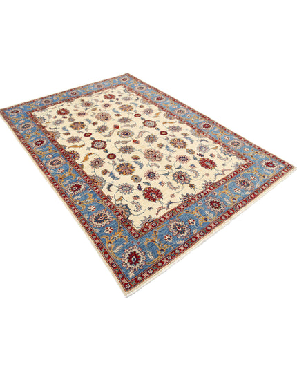 Ziegler 5' 5" X 7' 8" Hand Knotted Wool Rug 5' 5" X 7' 8" (165 X 234) / Ivory / Wool