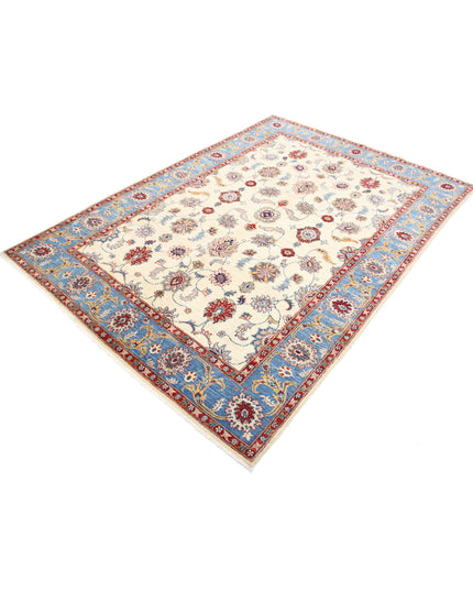 Ziegler 5' 5" X 7' 8" Hand Knotted Wool Rug 5' 5" X 7' 8" (165 X 234) / Ivory / Wool
