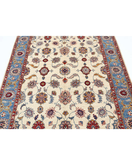Ziegler 5' 5" X 7' 8" Hand Knotted Wool Rug 5' 5" X 7' 8" (165 X 234) / Ivory / Wool