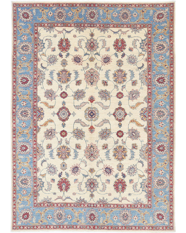 Ziegler 5' 5" X 7' 8" Hand Knotted Wool Rug 5' 5" X 7' 8" (165 X 234) / Ivory / Wool