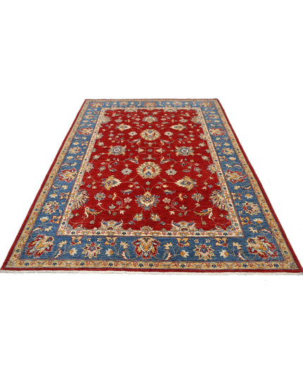 Ziegler 5' 9" X 8' 4" Hand Knotted Wool Rug 5' 9" X 8' 4" (175 X 254) / Red / Wool