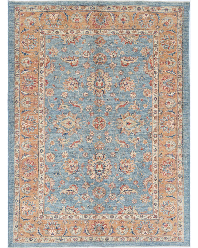 Ziegler 5' 8" X 7' 9" Hand Knotted Wool Rug 5' 8" X 7' 9" (173 X 236) / Blue / Wool