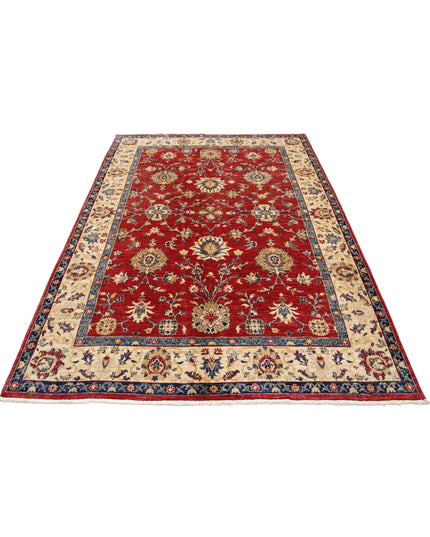 Ziegler 5' 7" X 8' 1" Hand Knotted Wool Rug 5' 7" X 8' 1" (170 X 246) / Red / Wool