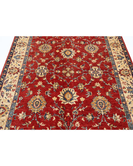 Ziegler 5' 7" X 8' 1" Hand Knotted Wool Rug 5' 7" X 8' 1" (170 X 246) / Red / Wool