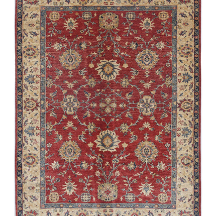 Ziegler 5' 7" X 8' 1" Hand Knotted Wool Rug 5' 7" X 8' 1" (170 X 246) / Red / Wool
