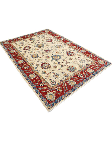 Ziegler 5' 8" X 8' 2" Hand Knotted Wool Rug 5' 8" X 8' 2" (173 X 249) / Ivory / Wool