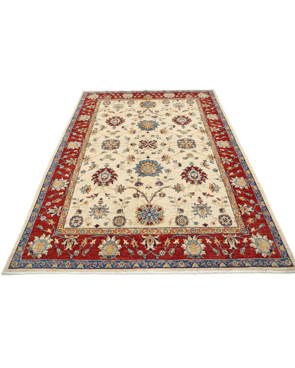 Ziegler 5' 8" X 8' 2" Hand Knotted Wool Rug 5' 8" X 8' 2" (173 X 249) / Ivory / Wool