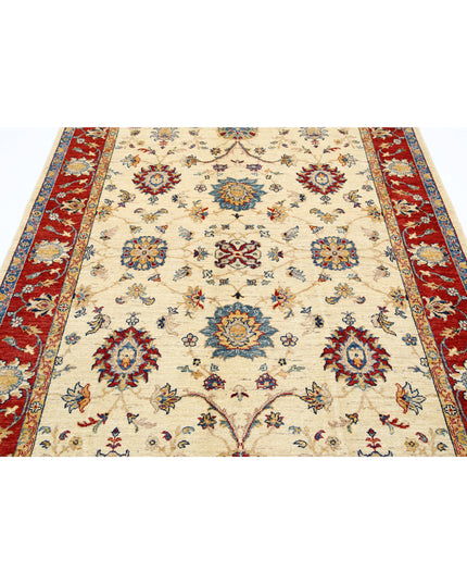 Ziegler 5' 8" X 8' 2" Hand Knotted Wool Rug 5' 8" X 8' 2" (173 X 249) / Ivory / Wool