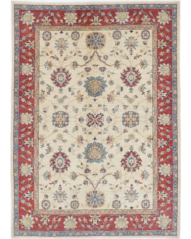 Ziegler 5' 8" X 8' 2" Hand Knotted Wool Rug 5' 8" X 8' 2" (173 X 249) / Ivory / Wool