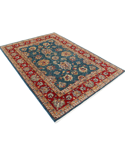 Ziegler 5' 6" X 7' 7" Hand Knotted Wool Rug 5' 6" X 7' 7" (168 X 231) / Teal / Wool