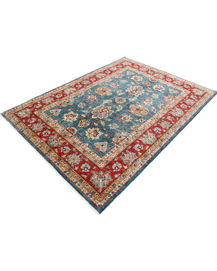 Ziegler 5' 6" X 7' 7" Hand Knotted Wool Rug 5' 6" X 7' 7" (168 X 231) / Teal / Wool