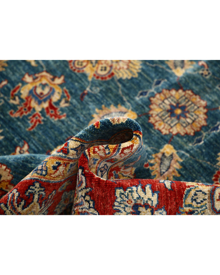 Ziegler 5' 6" X 7' 7" Hand Knotted Wool Rug 5' 6" X 7' 7" (168 X 231) / Teal / Wool