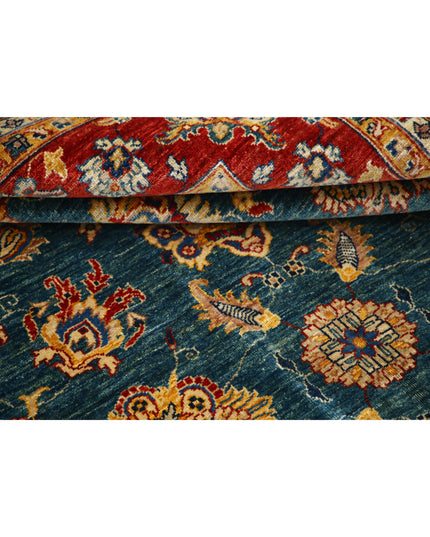Ziegler 5' 6" X 7' 7" Hand Knotted Wool Rug 5' 6" X 7' 7" (168 X 231) / Teal / Wool