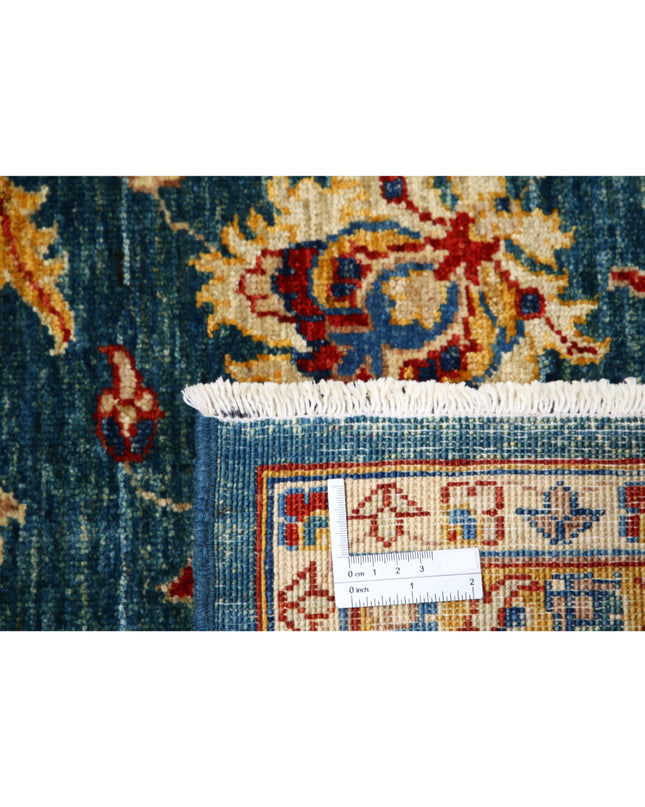 Ziegler 5' 6" X 7' 7" Hand Knotted Wool Rug 5' 6" X 7' 7" (168 X 231) / Teal / Wool