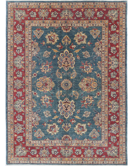 Ziegler 5' 6" X 7' 7" Hand Knotted Wool Rug 5' 6" X 7' 7" (168 X 231) / Teal / Wool
