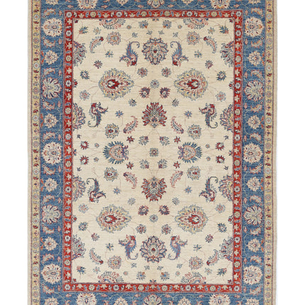 Ziegler 5' 5" X 7' 8" Hand Knotted Wool Rug 5' 5" X 7' 8" (165 X 234) / Ivory / Wool