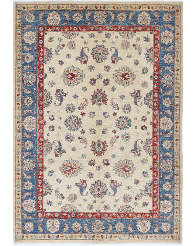 Ziegler 5' 5" X 7' 8" Hand Knotted Wool Rug 5' 5" X 7' 8" (165 X 234) / Ivory / Wool