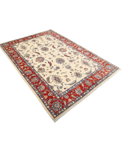 Ziegler 5' 5" X 7' 9" Hand Knotted Wool Rug 5' 5" X 7' 9" (165 X 236) / Ivory / Wool