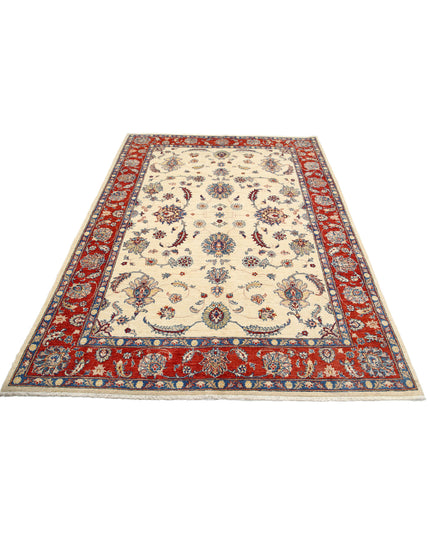 Ziegler 5' 5" X 7' 9" Hand Knotted Wool Rug 5' 5" X 7' 9" (165 X 236) / Ivory / Wool